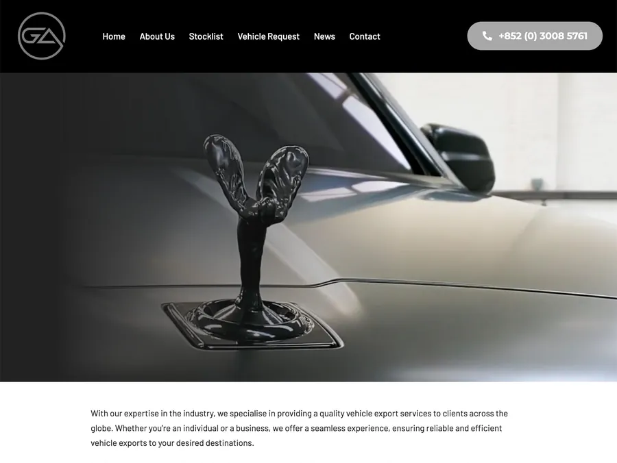 Global Auto Sales vehicle export website
