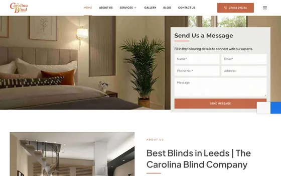 The Blinds Leeds website home page, Blind manufacture & fitting.