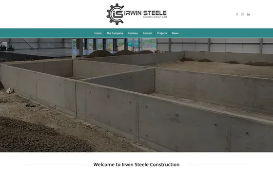 The Irwin Steele Construction website home page, Formwork & reinforced concrete, Leeds.