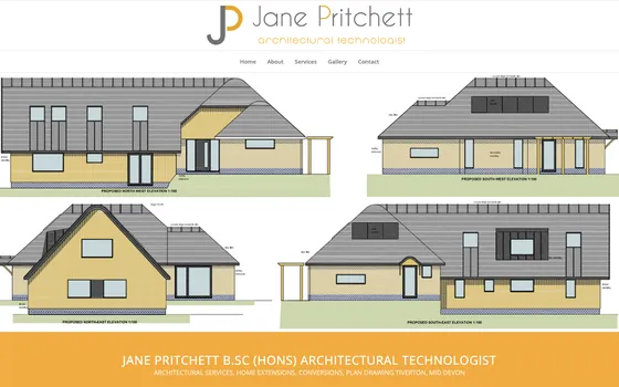 The Jane Pritchett website home page, Architectural technologist, Tiverton.