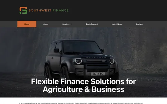 The Southwest Finance website home page, Finance, Tiverton.