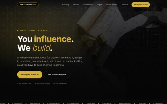 The WeCanBrandYou website home page, Personal brand building.