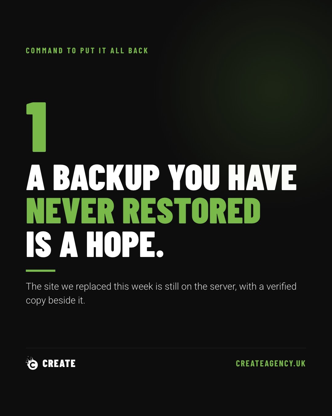 Website Backups That Don't Work Until You Test Them