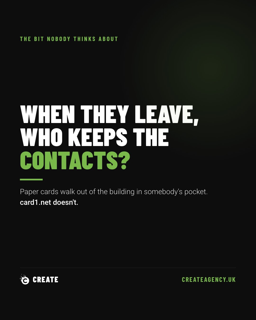 Why Business Cards Shouldn't Walk Out the Door With Staff