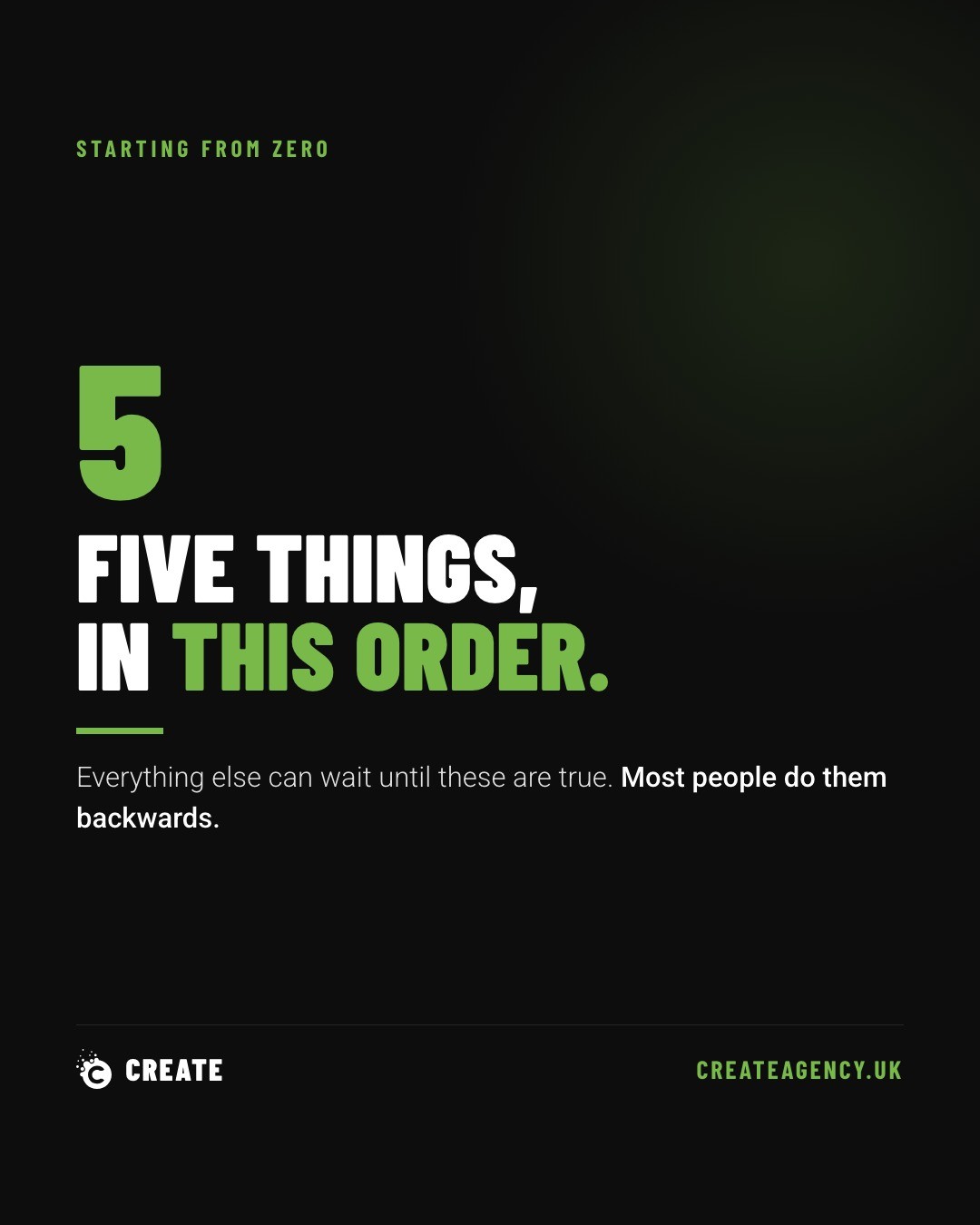 Starting a Service Business? Get the Order Right